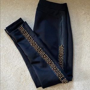 Double D Ranch Leather/Bead Trim Leggings/Pants